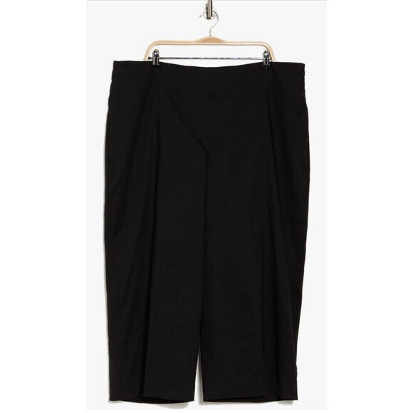 NWT VINCE Crop Wide Leg Linen Blend Black - Size 20 MSRP $325 - Picture 1 of 10